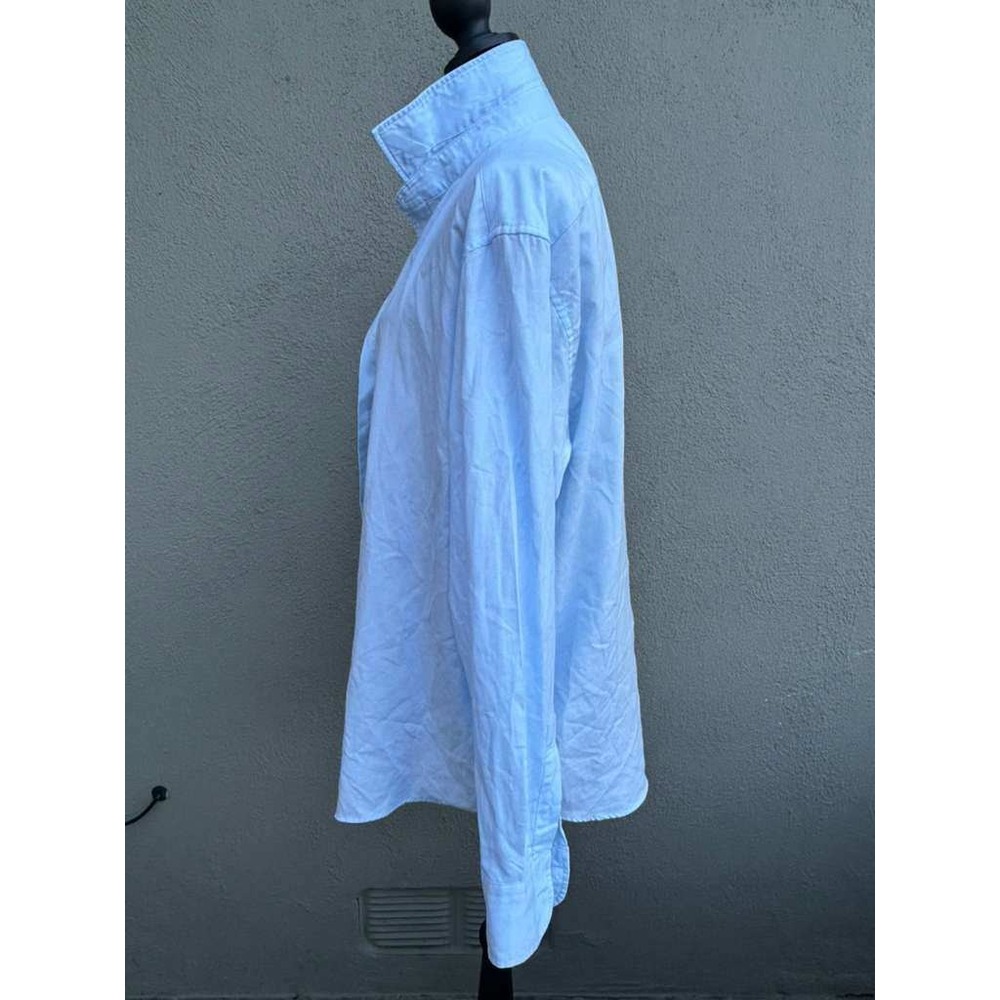 Zara Womens Light Blue Button Down Oxford Shirt Long Sleeve Relaxed Fit XL